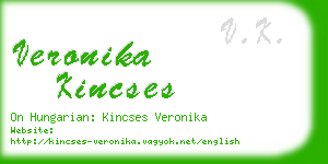 veronika kincses business card